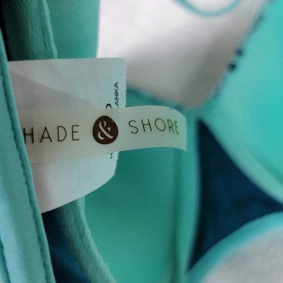 Shade & Shore 36DD Underwire Plunge Bikini Top Blue Crochet Orange Fringe Stud - Picture 7 of 9